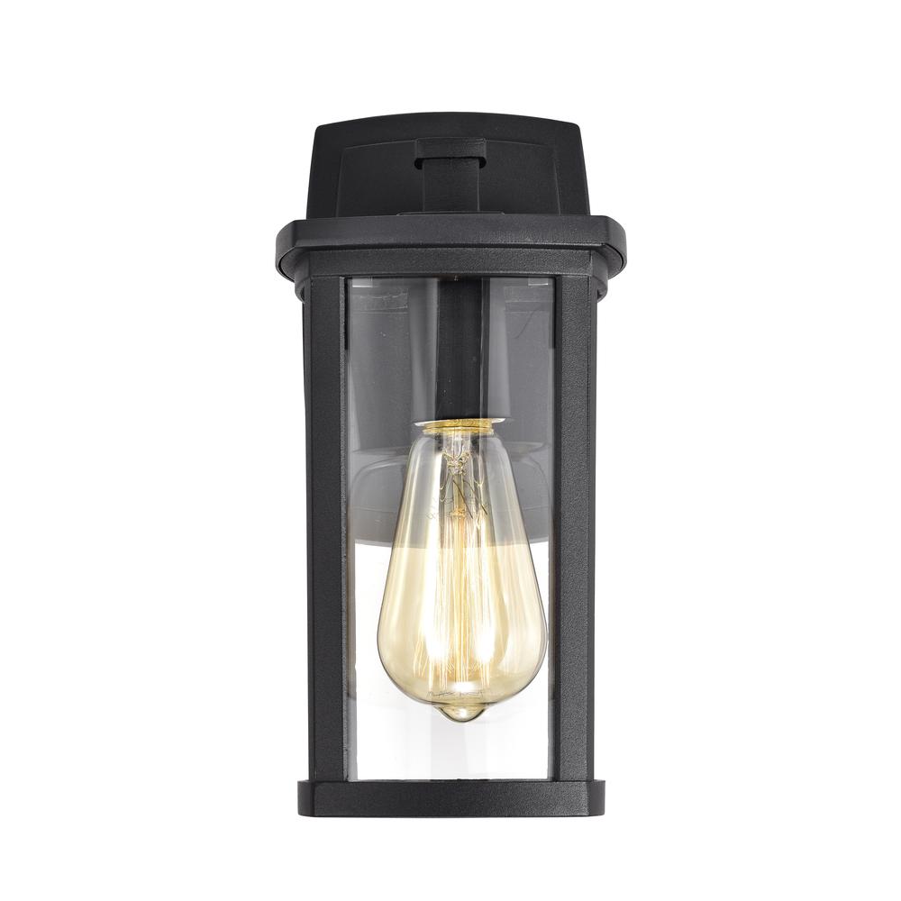 CHLOE Lighting QUILL Transitional 1 Light Textured Black Outdoor Wall Sconce 11" Height. Picture 3