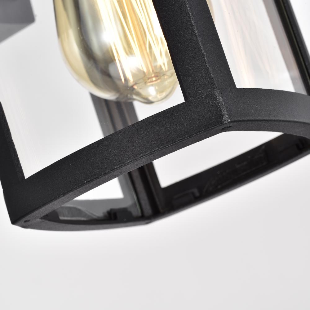 CHLOE Lighting QUILL Transitional 1 Light Textured Black Outdoor Wall Sconce 11" Height. Picture 5