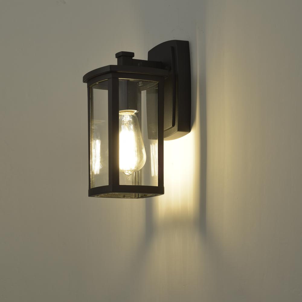 CHLOE Lighting QUILL Transitional 1 Light Textured Black Outdoor Wall Sconce 11" Height. Picture 7