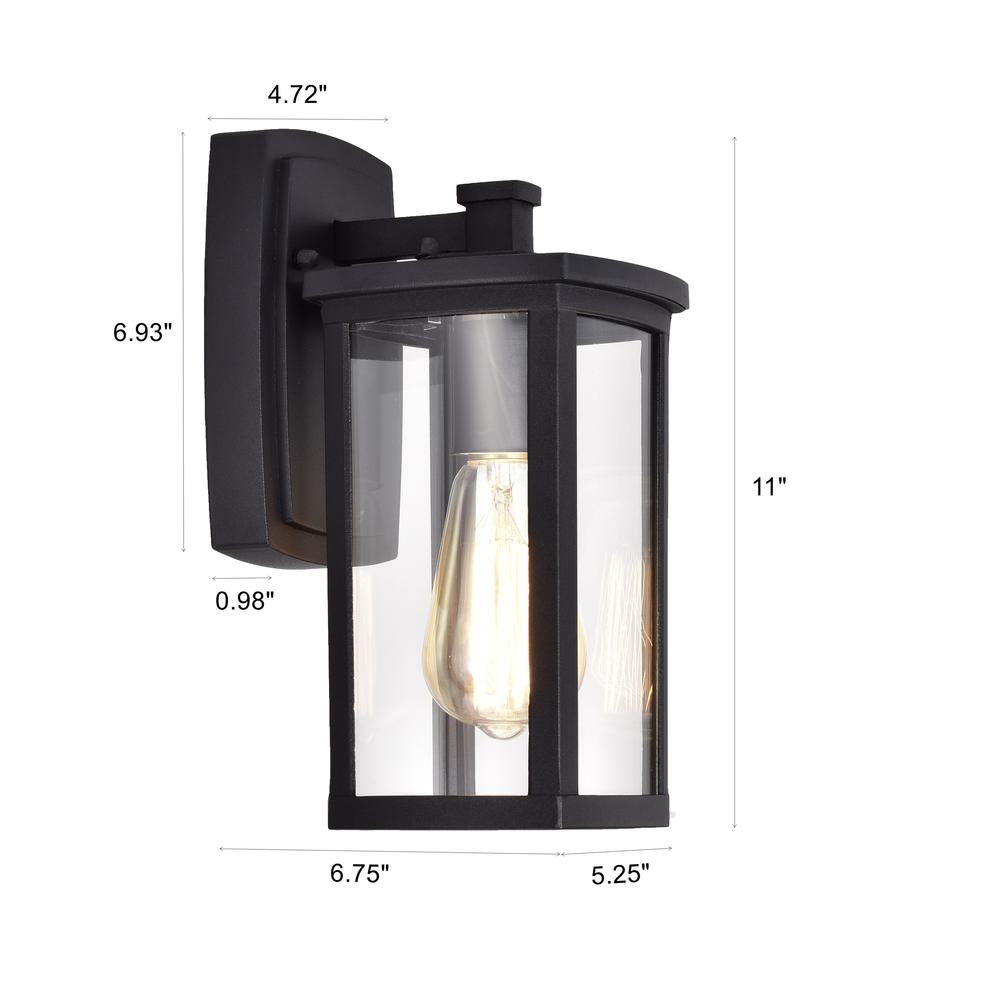 CHLOE Lighting QUILL Transitional 1 Light Textured Black Outdoor Wall Sconce 11" Height. Picture 11