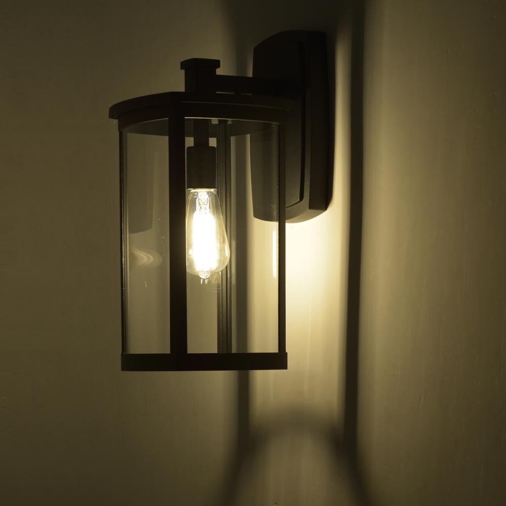 CHLOE Lighting QUILL Transitional 1 Light Textured Black Outdoor Wall Sconce 17" Height. Picture 9