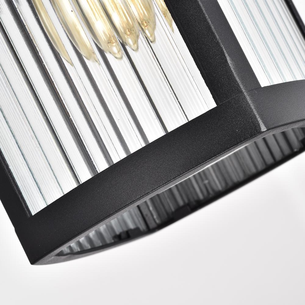 CHLOE Lighting EVIE Transitional 1 Light Textured Black Outdoor Wall Sconce 14" Height. Picture 5