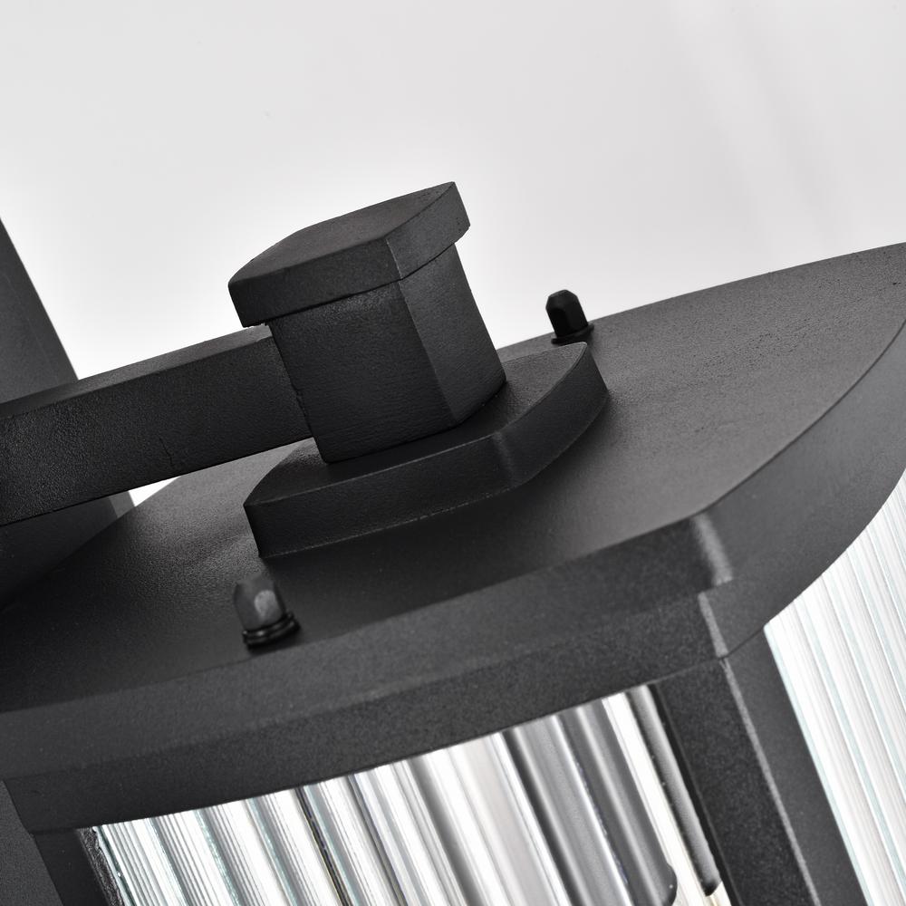 CHLOE Lighting EVIE Transitional 1 Light Textured Black Outdoor Wall Sconce 14" Height. Picture 7