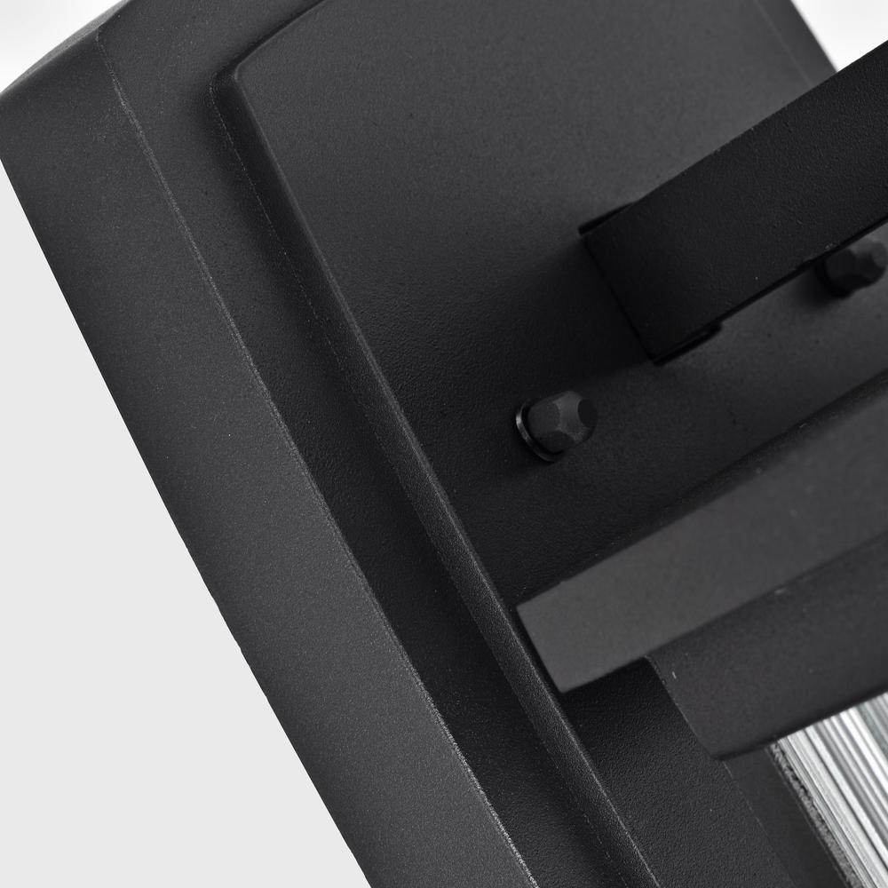 CHLOE Lighting EVIE Transitional 1 Light Textured Black Outdoor Wall Sconce 17" Height. Picture 4