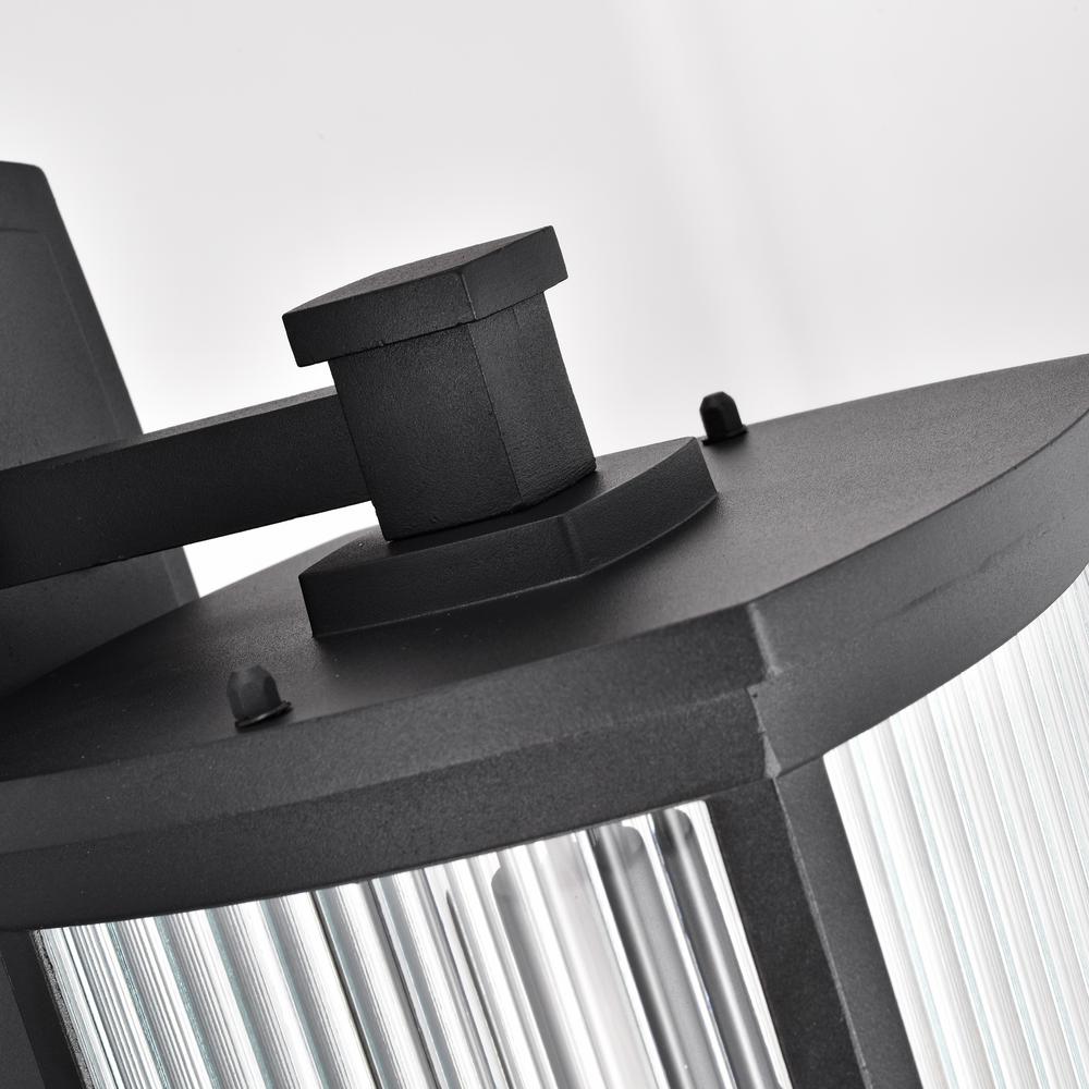 CHLOE Lighting EVIE Transitional 1 Light Textured Black Outdoor Wall Sconce 17" Height. Picture 5