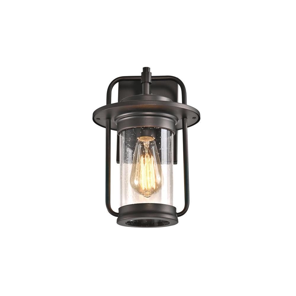 CHLOE Lighting JEFFREY Transitional 1 Light Rubbed Bronze Outdoor Wall Sconce 13" Height. Picture 3