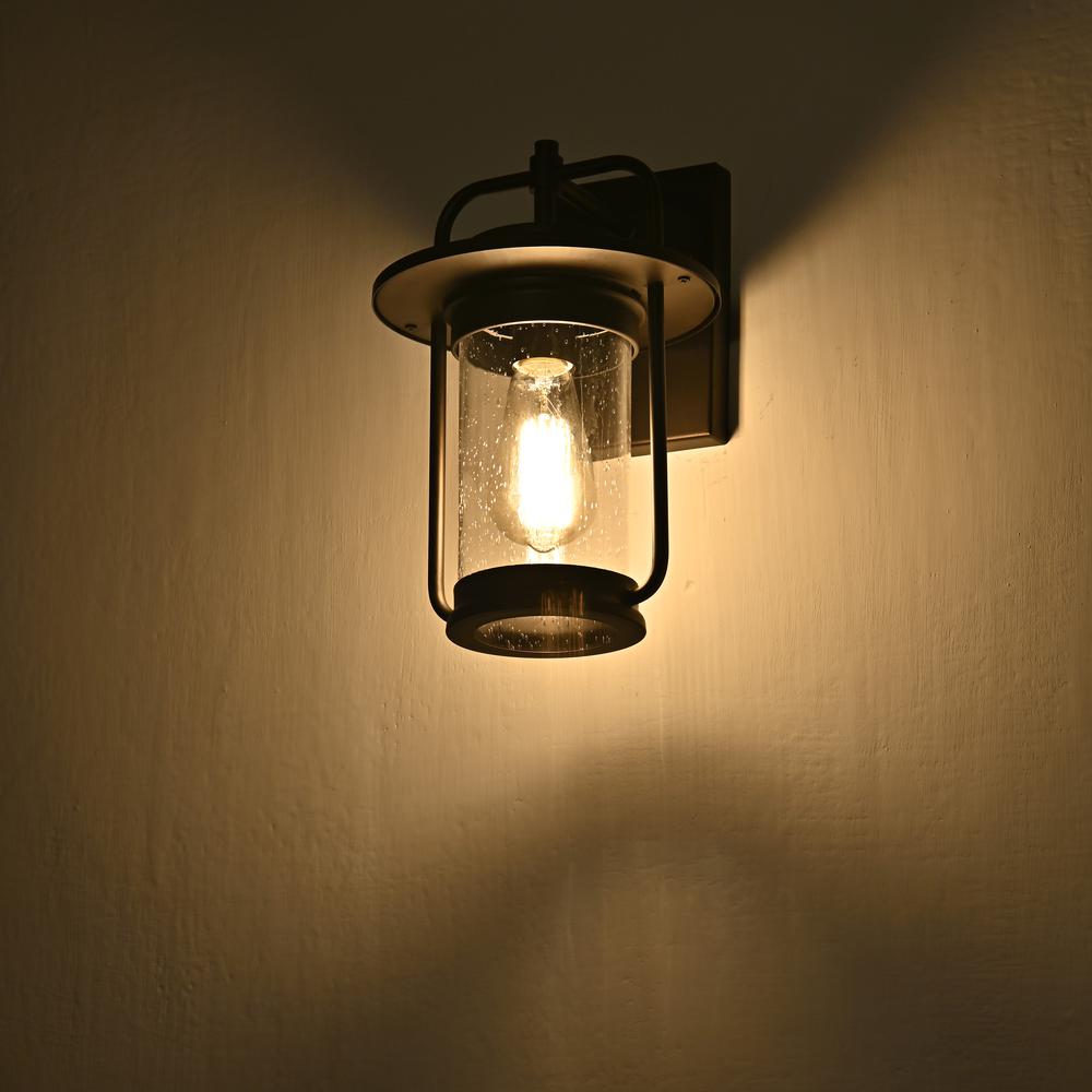 CHLOE Lighting JEFFREY Transitional 1 Light Rubbed Bronze Outdoor Wall Sconce 13" Height. Picture 11