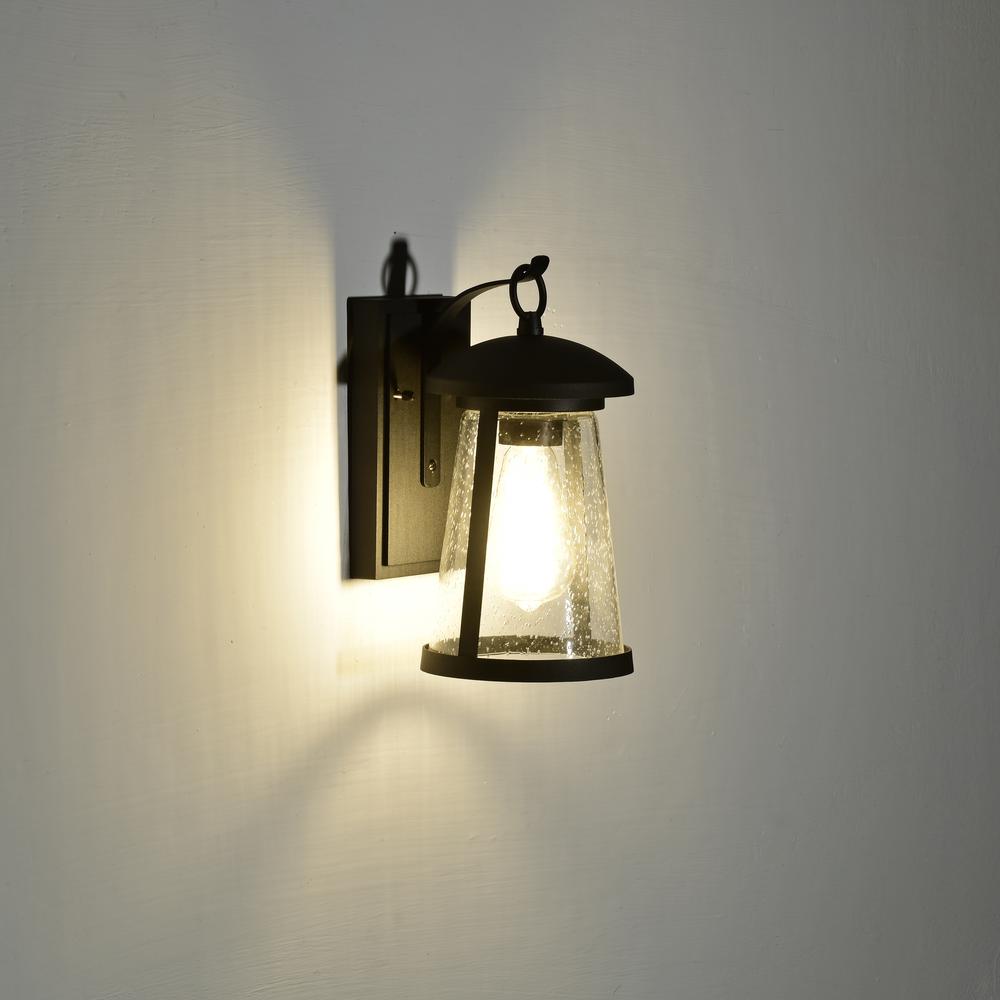 CHLOE Lighting FREYA Transitional 1 Light Textured Black Outdoor Wall Sconce 11" Height. Picture 8