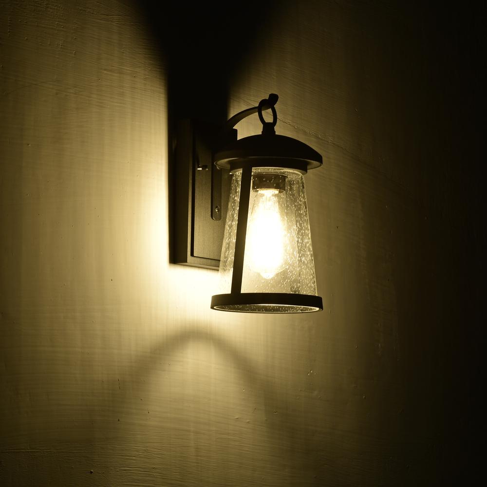 CHLOE Lighting FREYA Transitional 1 Light Textured Black Outdoor Wall Sconce 11" Height. Picture 7