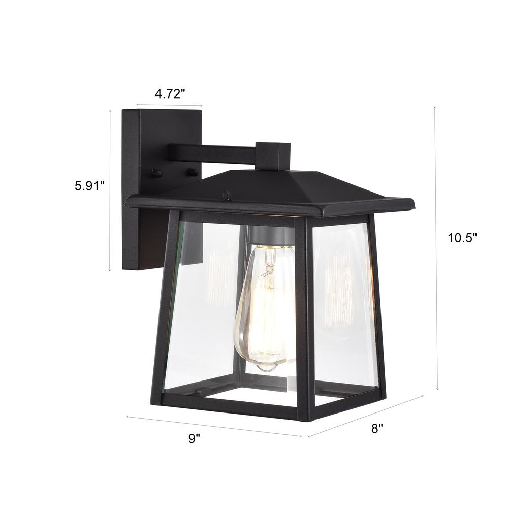 CHLOE Lighting ORLY Transitional 1 Light Textured Black Outdoor Wall Sconce 11" Height. Picture 9