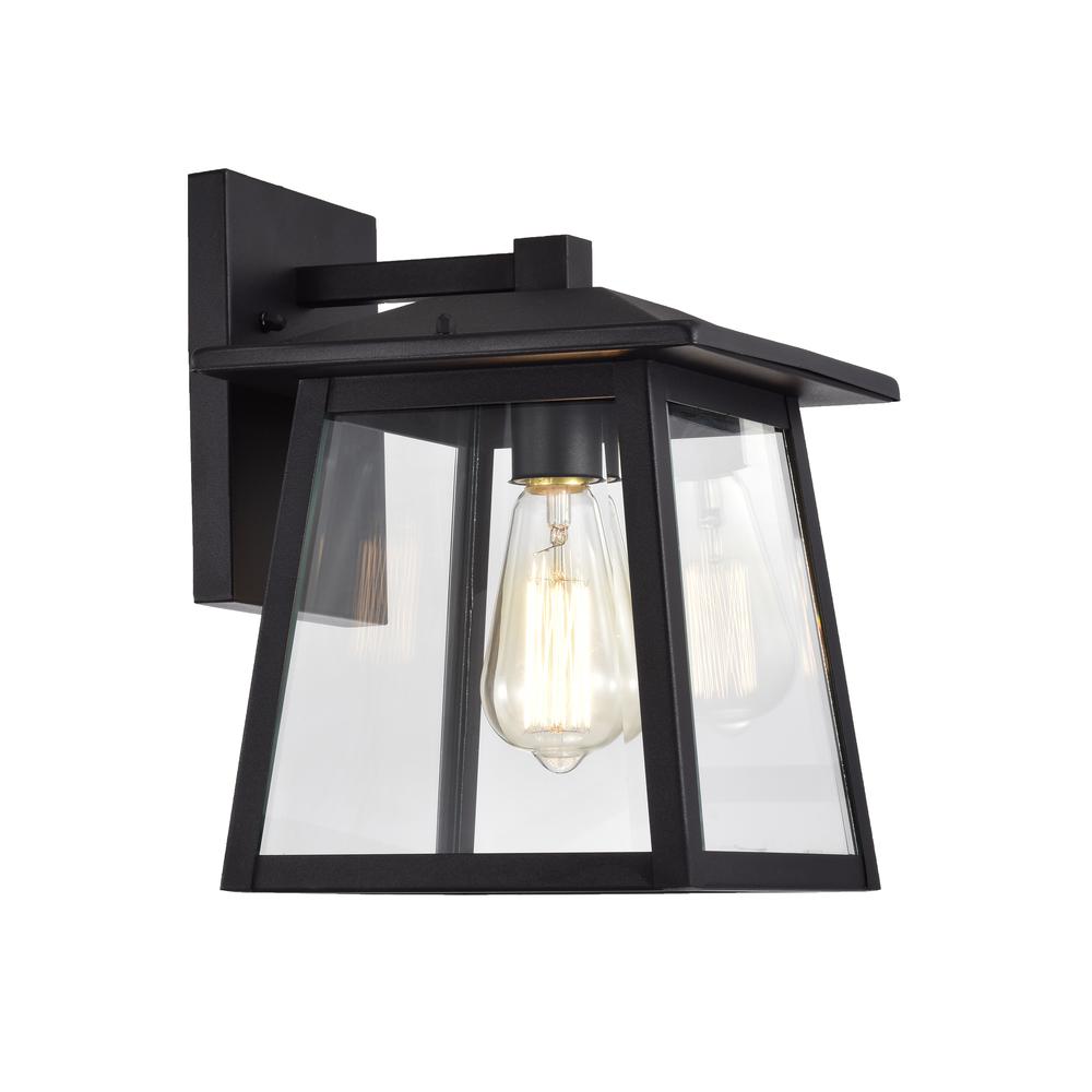 CHLOE Lighting ORLY Transitional 1 Light Textured Black Outdoor Wall Sconce 12" Height. Picture 1