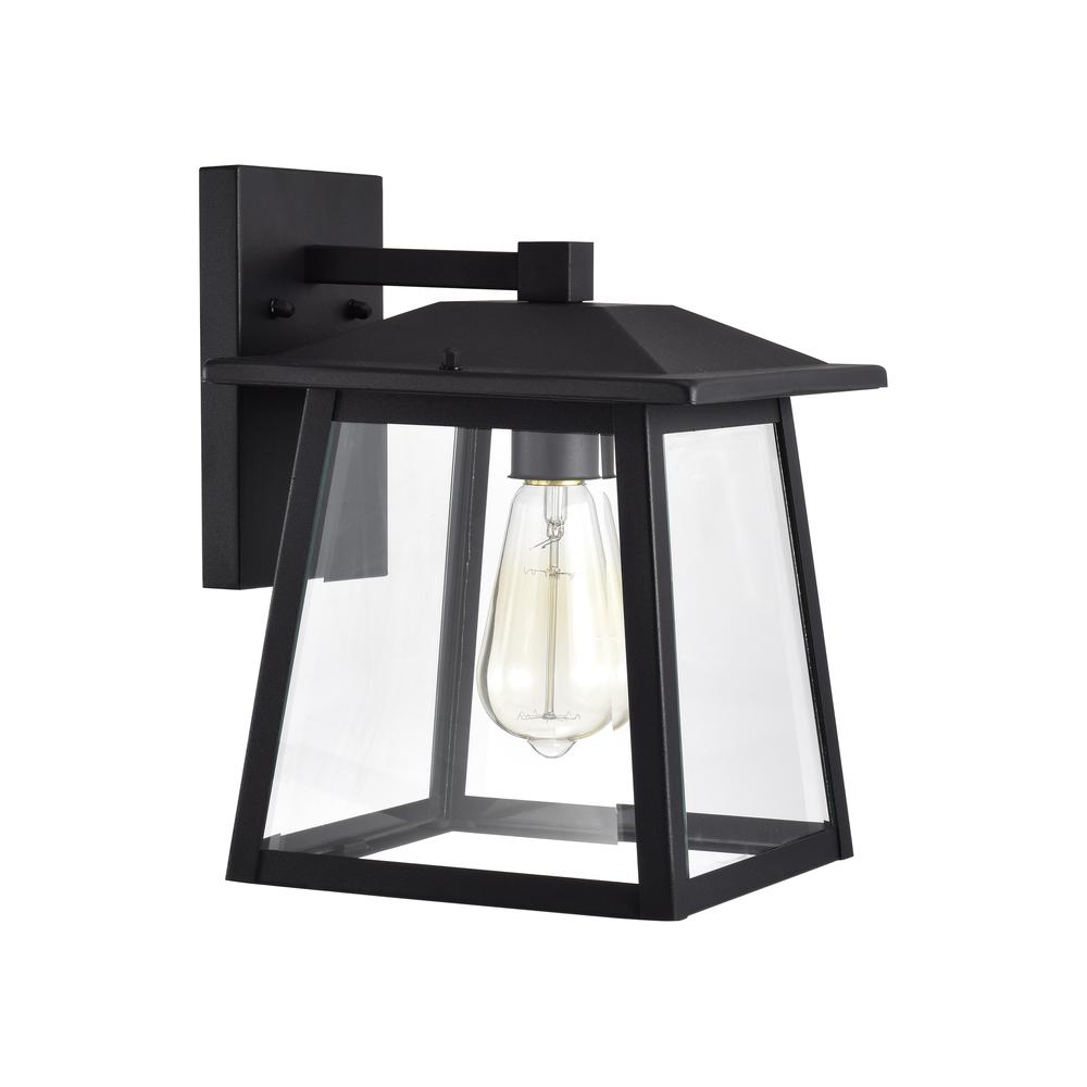 CHLOE Lighting ORLY Transitional 1 Light Textured Black Outdoor Wall Sconce 12" Height. Picture 2
