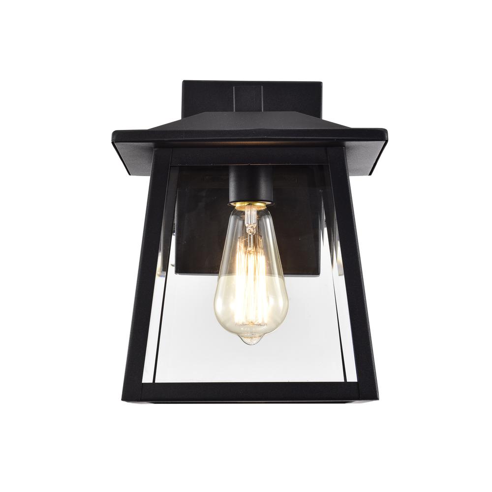 CHLOE Lighting ORLY Transitional 1 Light Textured Black Outdoor Wall Sconce 12" Height. Picture 3
