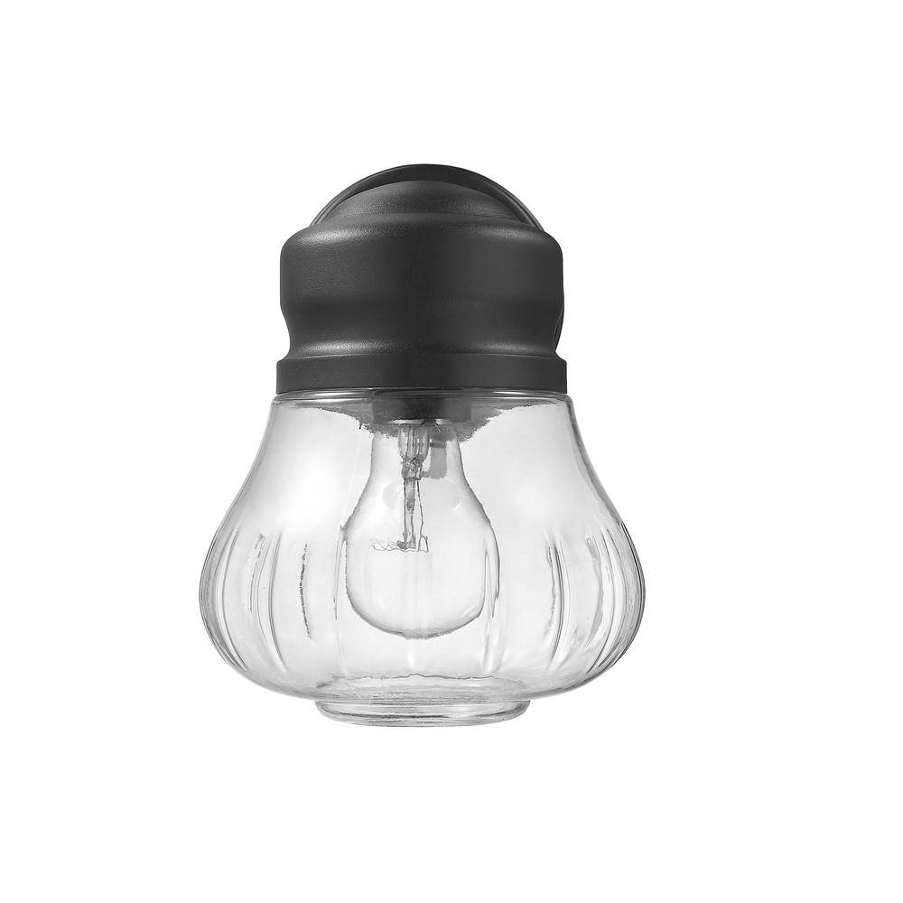 CHLOE Lighting LEVI Transitional 1 Light Textured Black Outdoor Wall Sconce 9". Picture 3