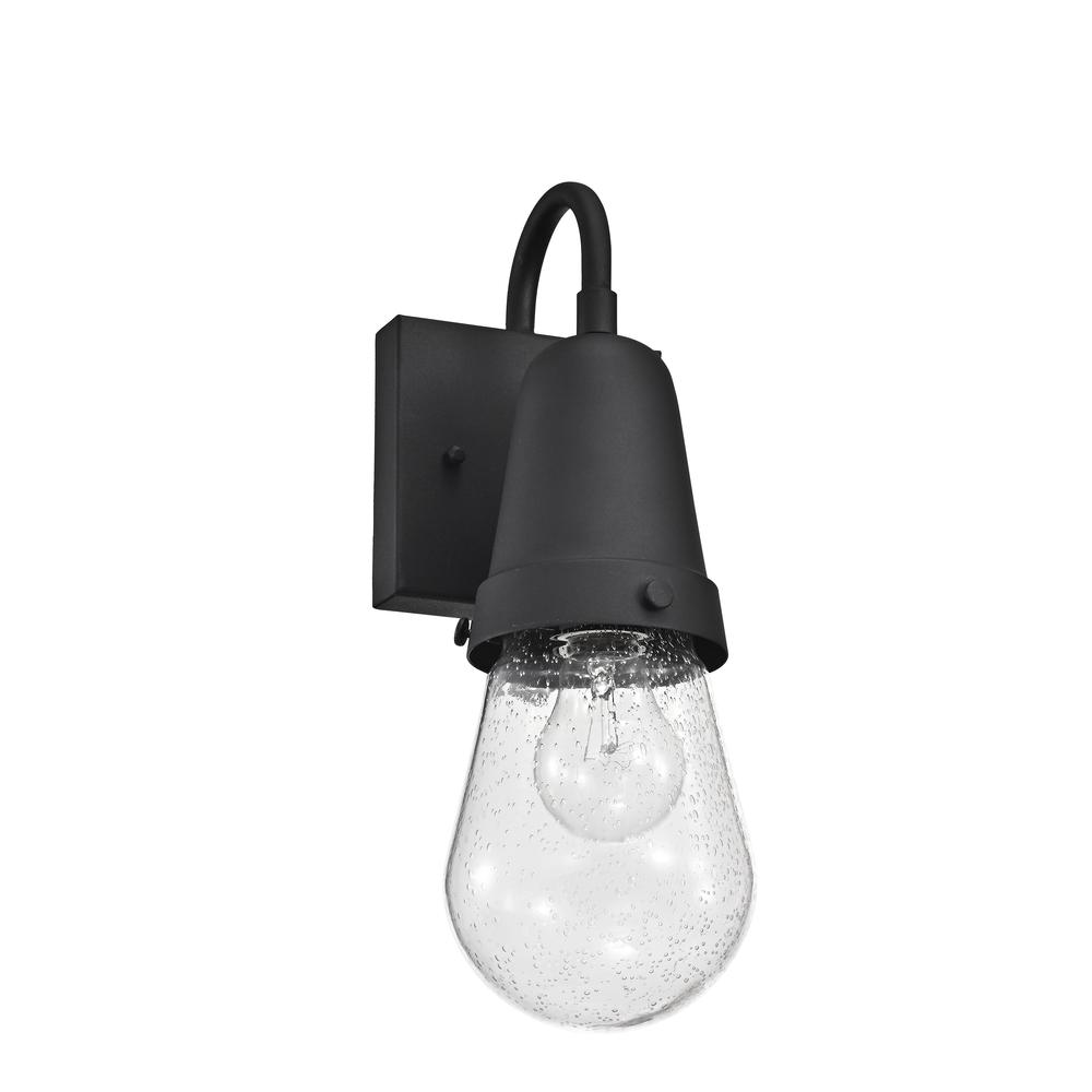 CHLOE Lighting JEFFREE Transitional 1 Light Textured Black Outdoor Wall Sconce 13" Height. Picture 2