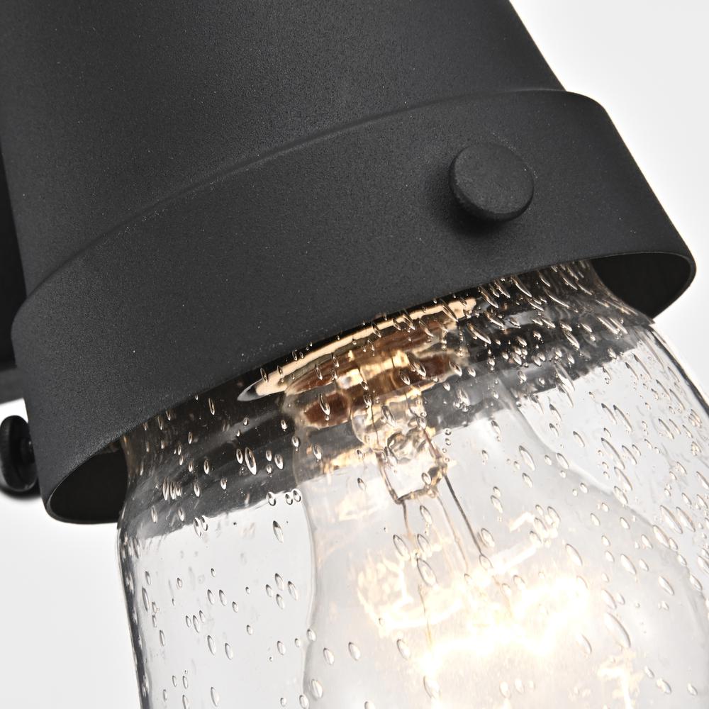 CHLOE Lighting JEFFREE Transitional 1 Light Textured Black Outdoor Wall Sconce 13" Height. Picture 5