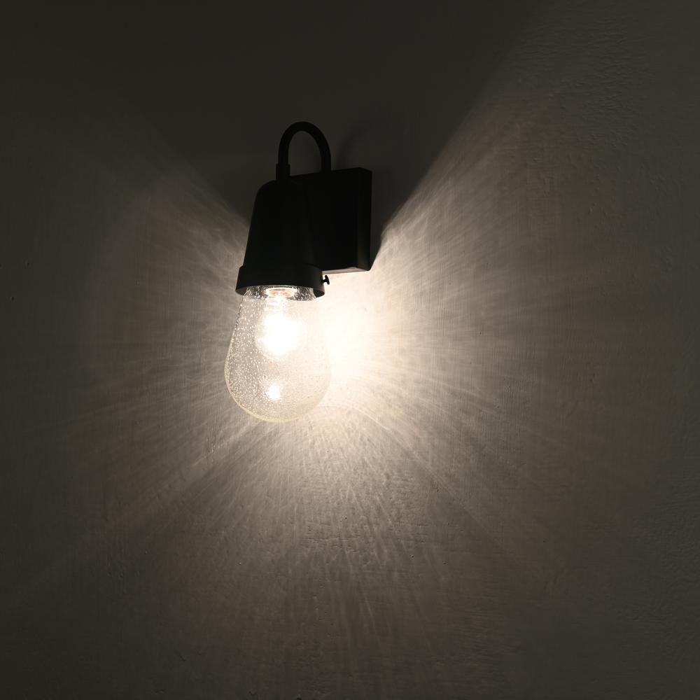 CHLOE Lighting JEFFREE Transitional 1 Light Textured Black Outdoor Wall Sconce 13" Height. Picture 8