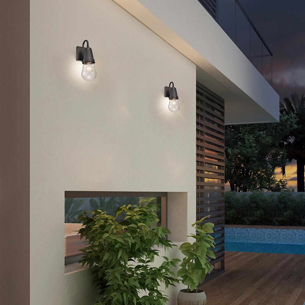 CHLOE Lighting JEFFREE Transitional 1 Light Rubbed Bronze Outdoor Wall Sconce 13" Height. Picture 6