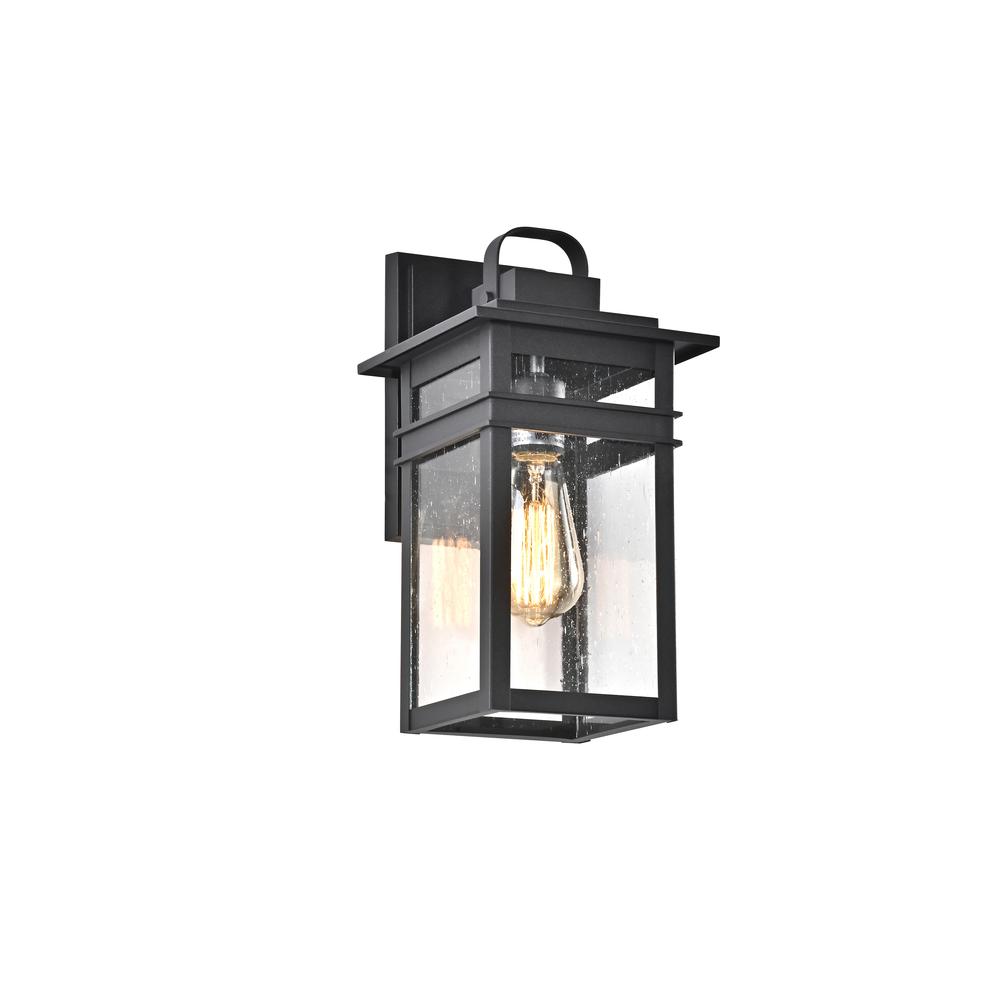 CHLOE Lighting BRIAN Transitional 1 Light Textured Black Outdoor Wall Sconce 13" Height. Picture 1