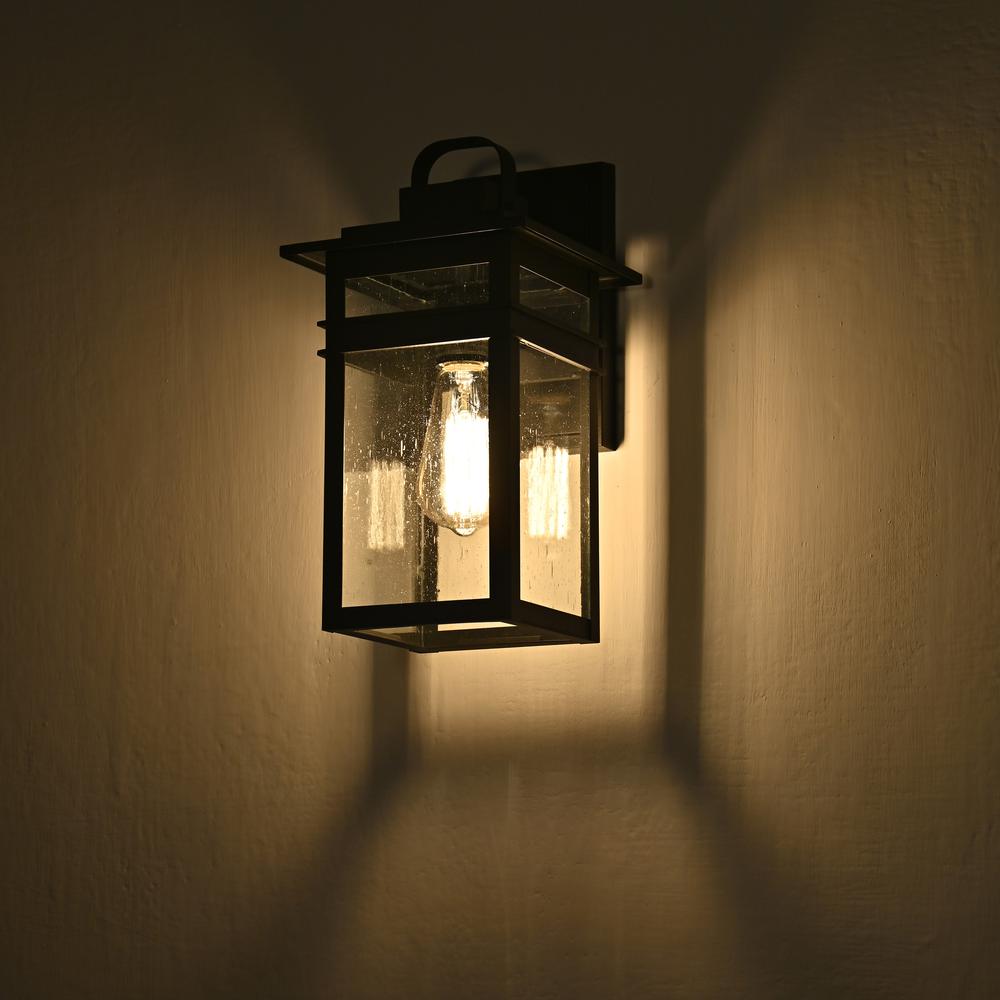 CHLOE Lighting BRIAN Transitional 1 Light Textured Black Outdoor Wall Sconce 13" Height. Picture 9
