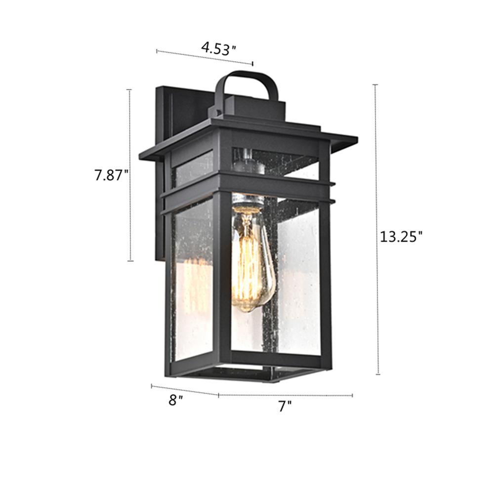 CHLOE Lighting BRIAN Transitional 1 Light Textured Black Outdoor Wall Sconce 13" Height. Picture 10