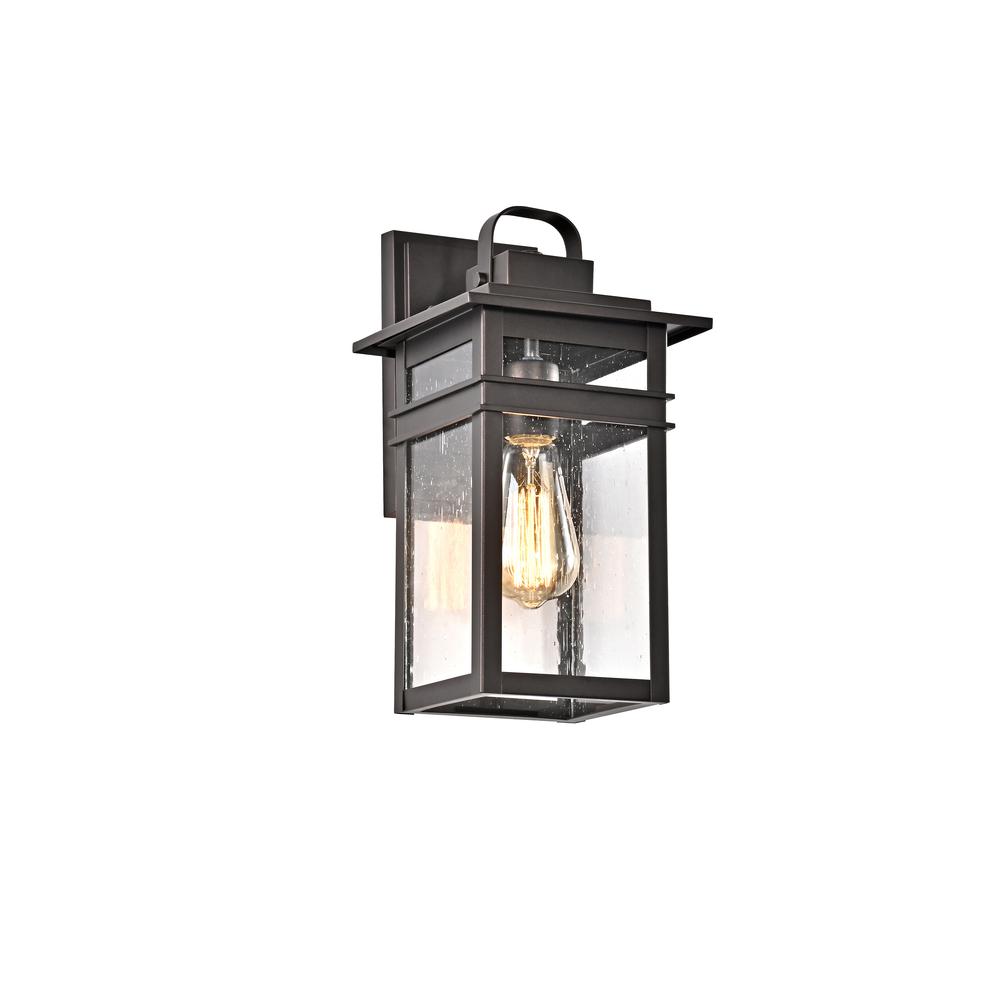 CHLOE Lighting BRIAN Transitional 1 Light Rubbed Bronze Outdoor Wall Sconce 13" Height. Picture 1