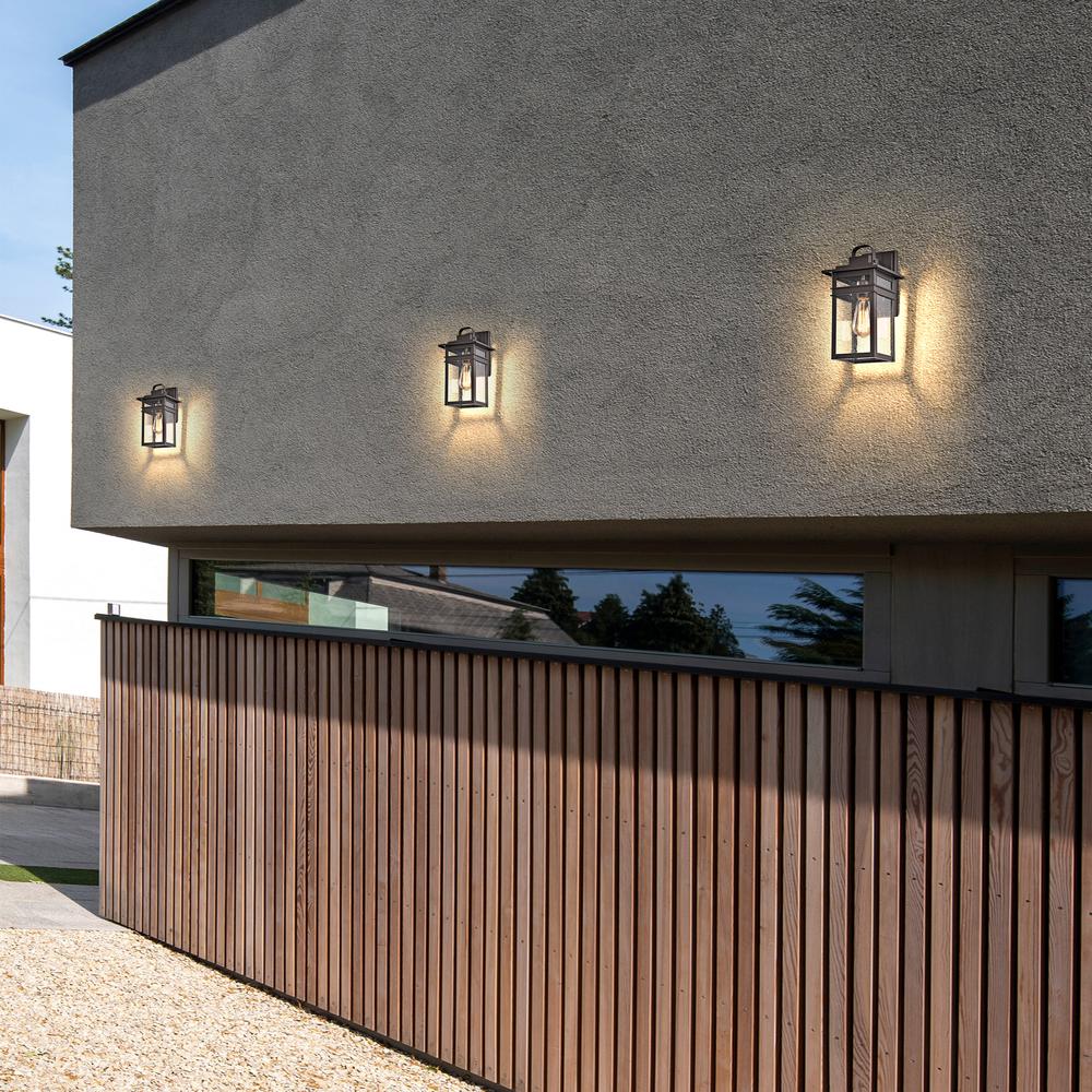 CHLOE Lighting BRIAN Transitional 1 Light Rubbed Bronze Outdoor Wall Sconce 13" Height. Picture 9