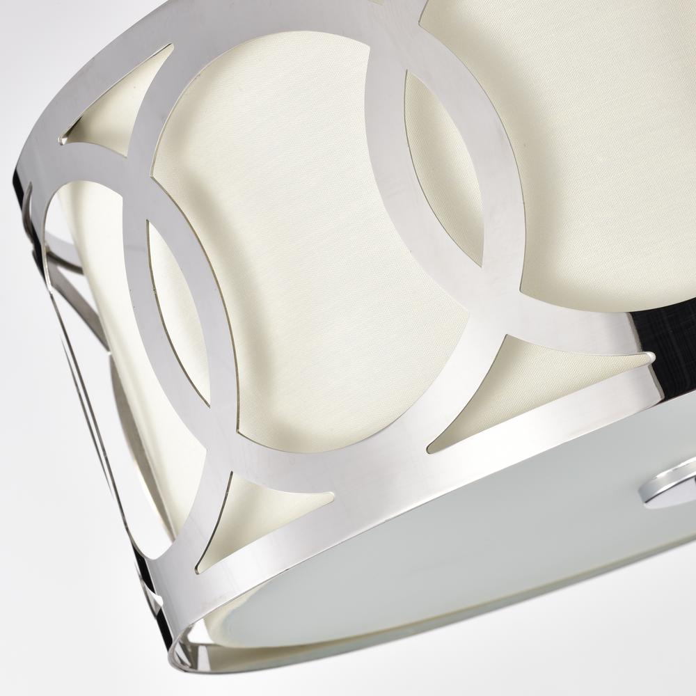 CHLOE Lighting BRONX Transitional 2 Light Chrome Semi-Flush Ceiling Fixture 30" Wide. Picture 3