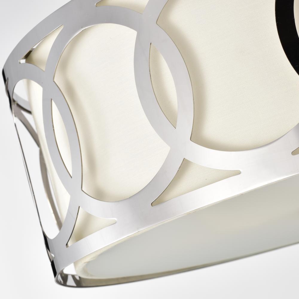 CHLOE Lighting BRONX Transitional 3 Light Chrome Semi-Flush Ceiling Fixture 15" Wide. Picture 3