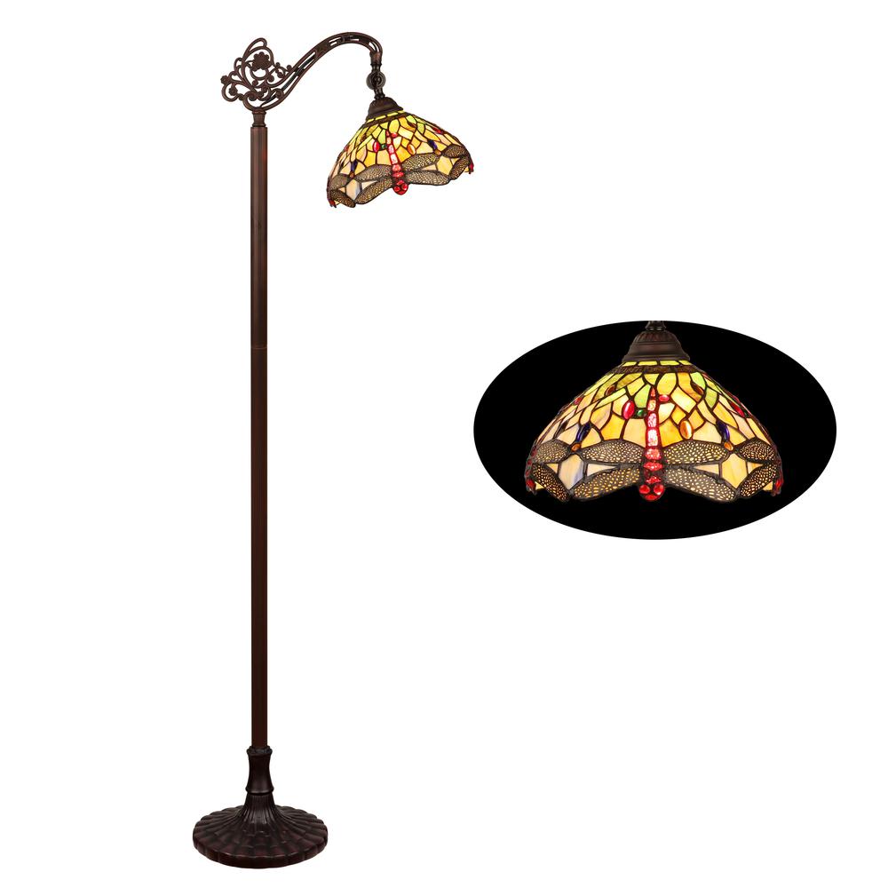 Anisoptera Purity 1 Light Antique Dark Bronze Finish Reading Floor Lamp. Picture 1