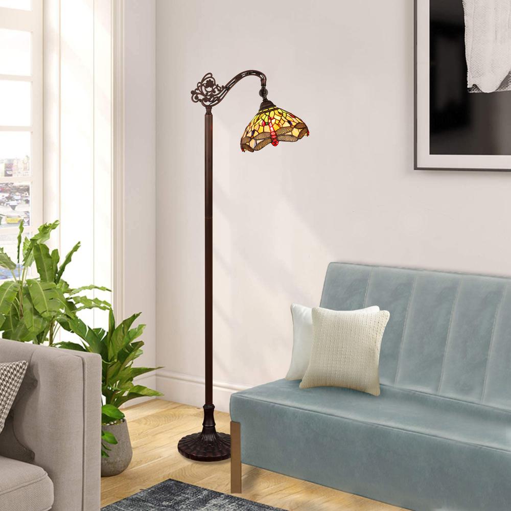 Anisoptera Purity 1 Light Antique Dark Bronze Finish Reading Floor Lamp. Picture 6