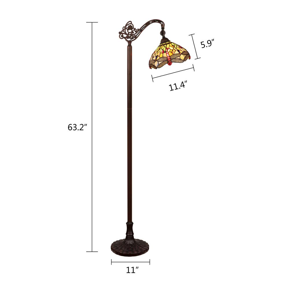 Anisoptera Purity 1 Light Antique Dark Bronze Finish Reading Floor Lamp. Picture 7