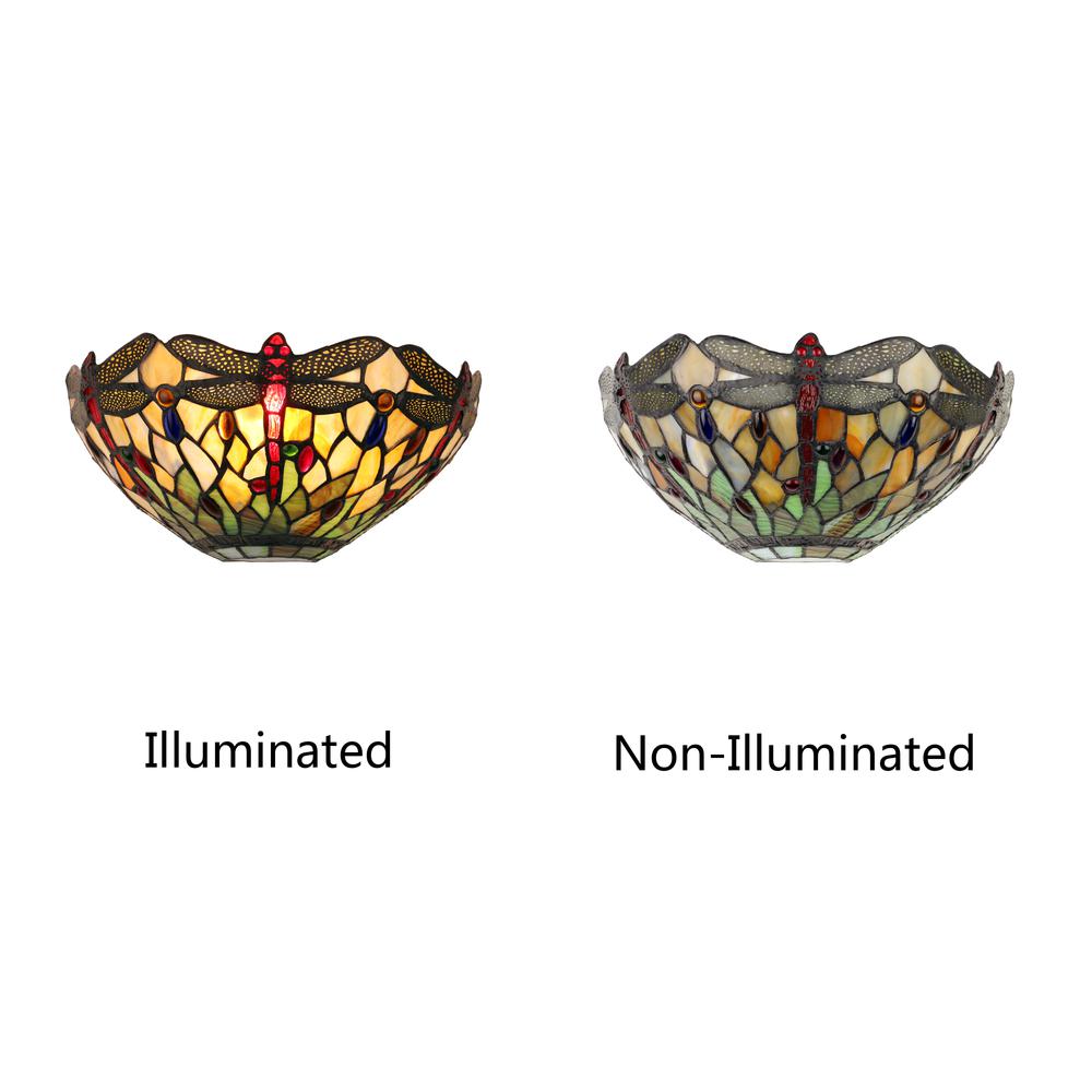 ANISOPTERA PURITY Dragonfly-Style 1-Light Black Finish Wall Sconce 12" Wide. Picture 4