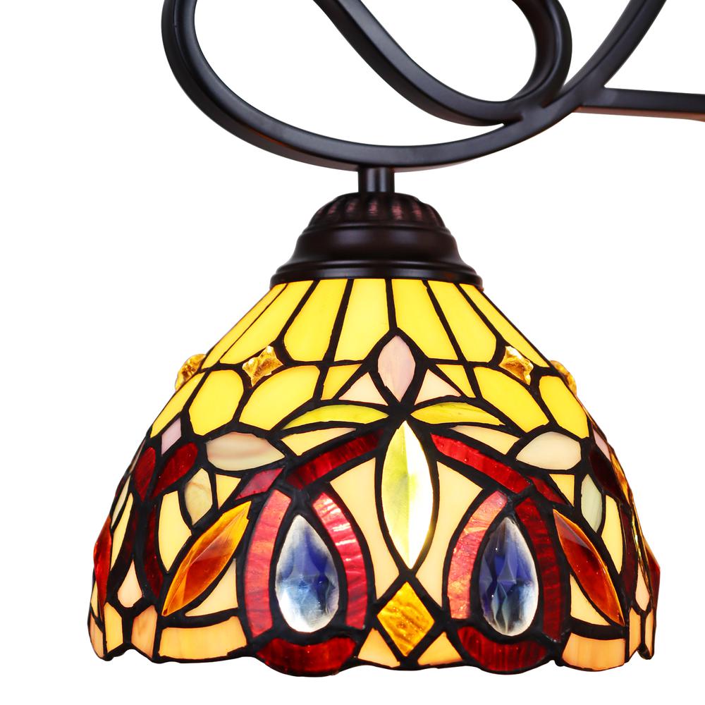 CHLOE Lighting SERENITY Victorian Tiffany-Style Dark Bronze 5 Light Large Chandelier 25" Wide. Picture 2