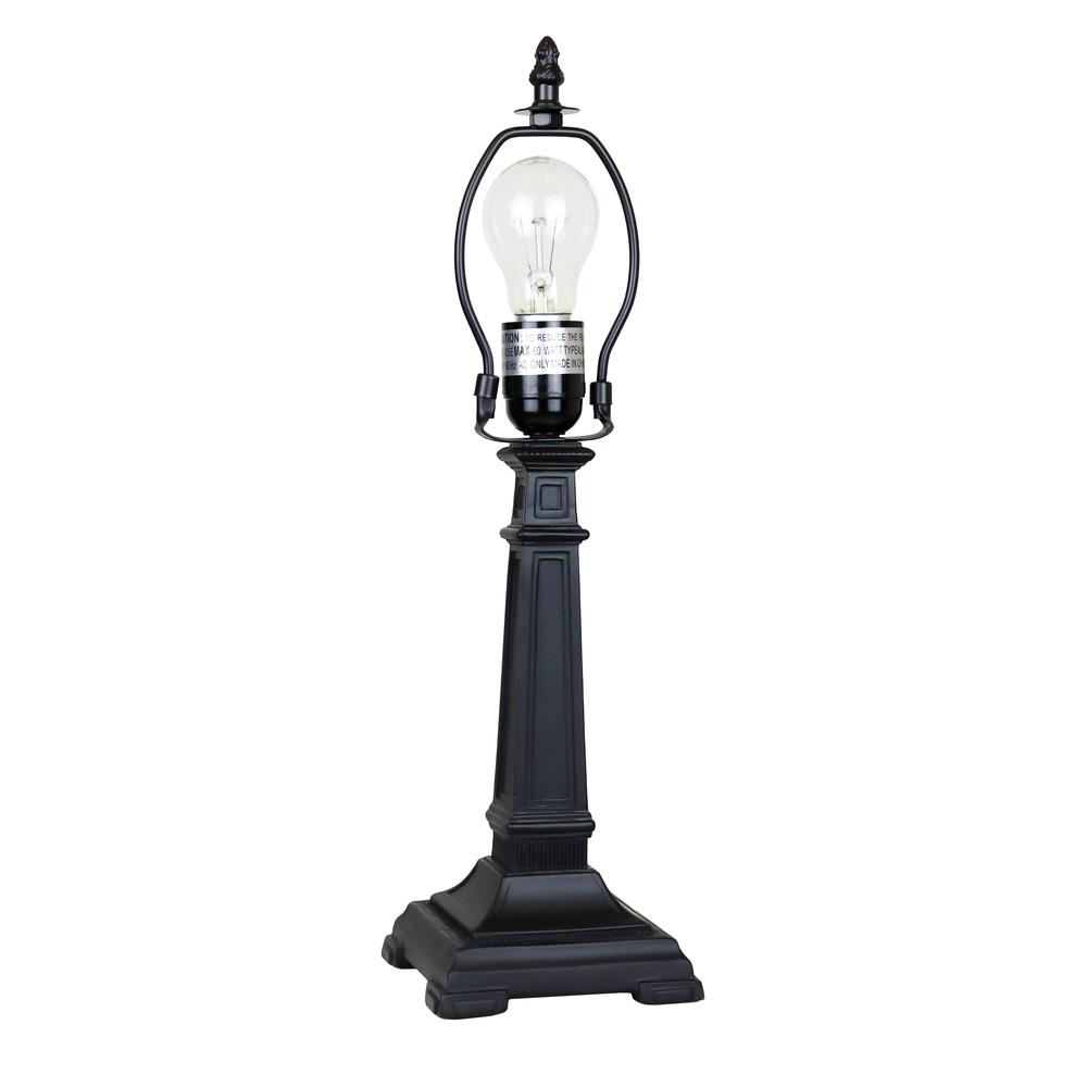 CHLOE Lighting INNES Mission Tiffany-Style Blackish Bronze 1 Light Table Lamp 12" Wide. Picture 3