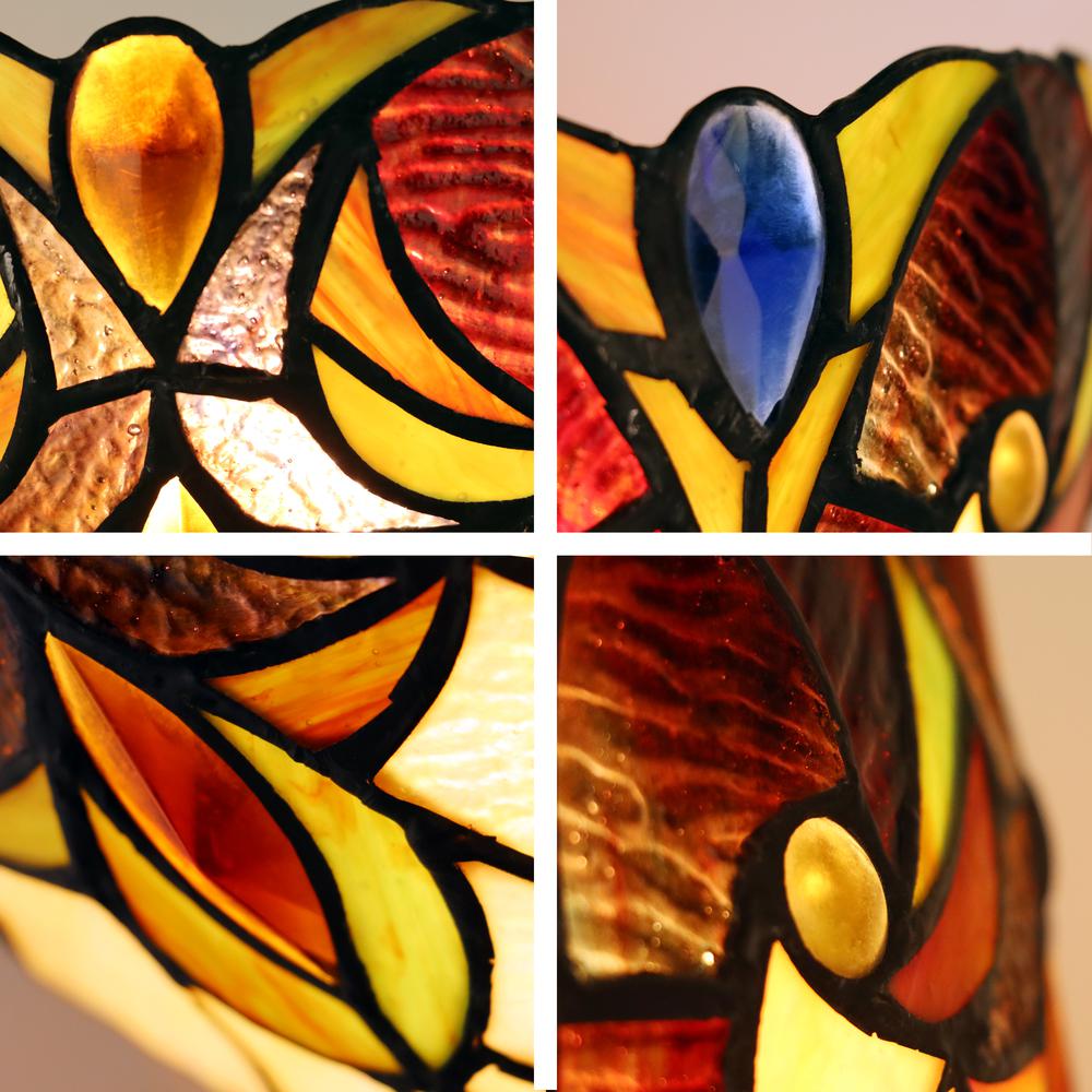 ADIA Victorian-Style 1-Light Dark Bronze Finish Wall Sconce 8" Shade. Picture 5