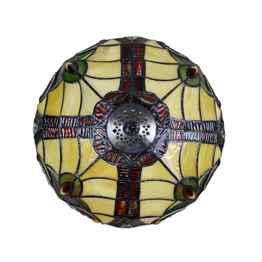 CHLOE Lighting ADIA Tiffany-Style Dark Bronze 1-Light Victorian Accent Table Lamp 12" Shade. Picture 3