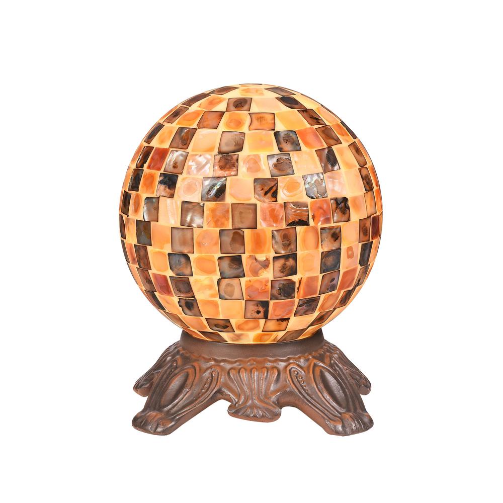 SHELLEY Mosaic 1 Light Dark Bronze Accent Lamp 8" Wide. Picture 4