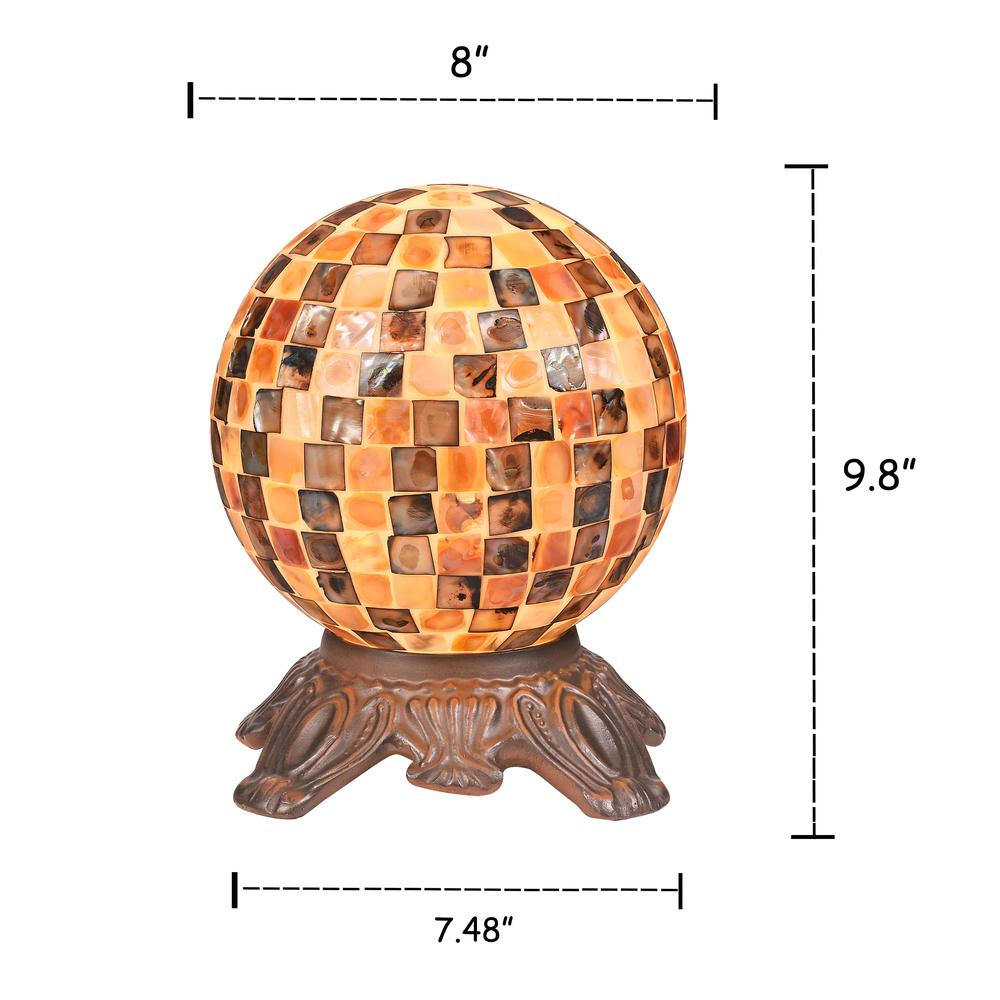 SHELLEY Mosaic 1 Light Dark Bronze Accent Lamp 8" Wide. Picture 1