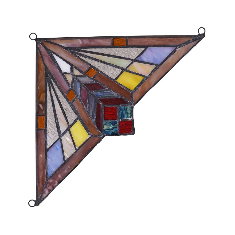 CIENA Mission Tiffany-glass Window Panel 8" Wide. Picture 3