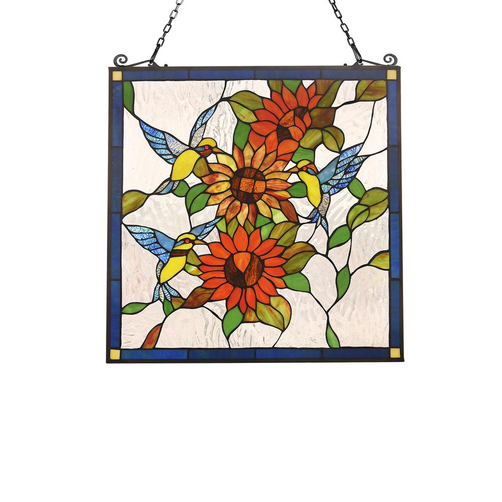 COSTA Animal Tiffany-glass Window Panel 24" Wide. Picture 3