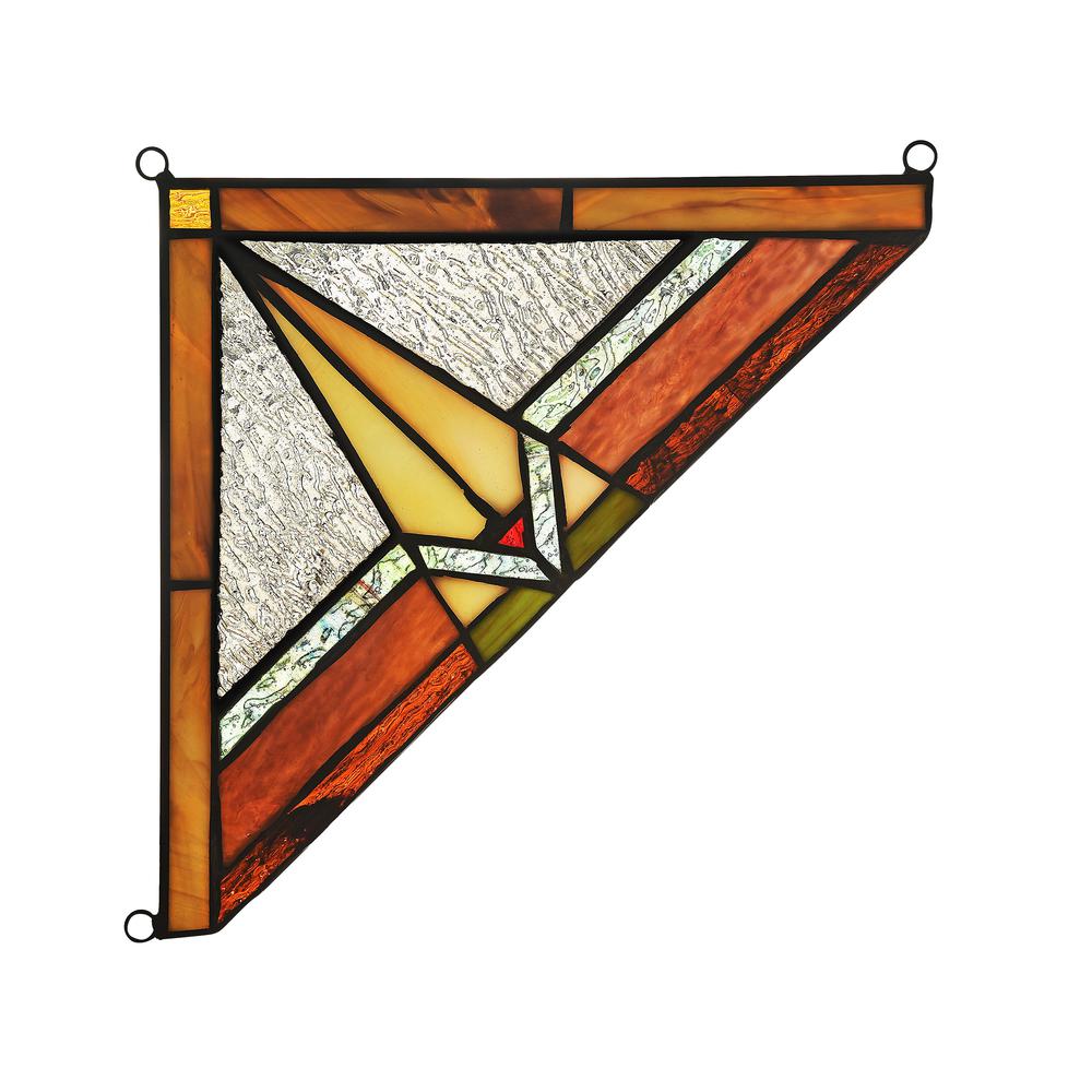 DESMUND Mission Tiffany-glass Window Panel 8" Wide. Picture 5