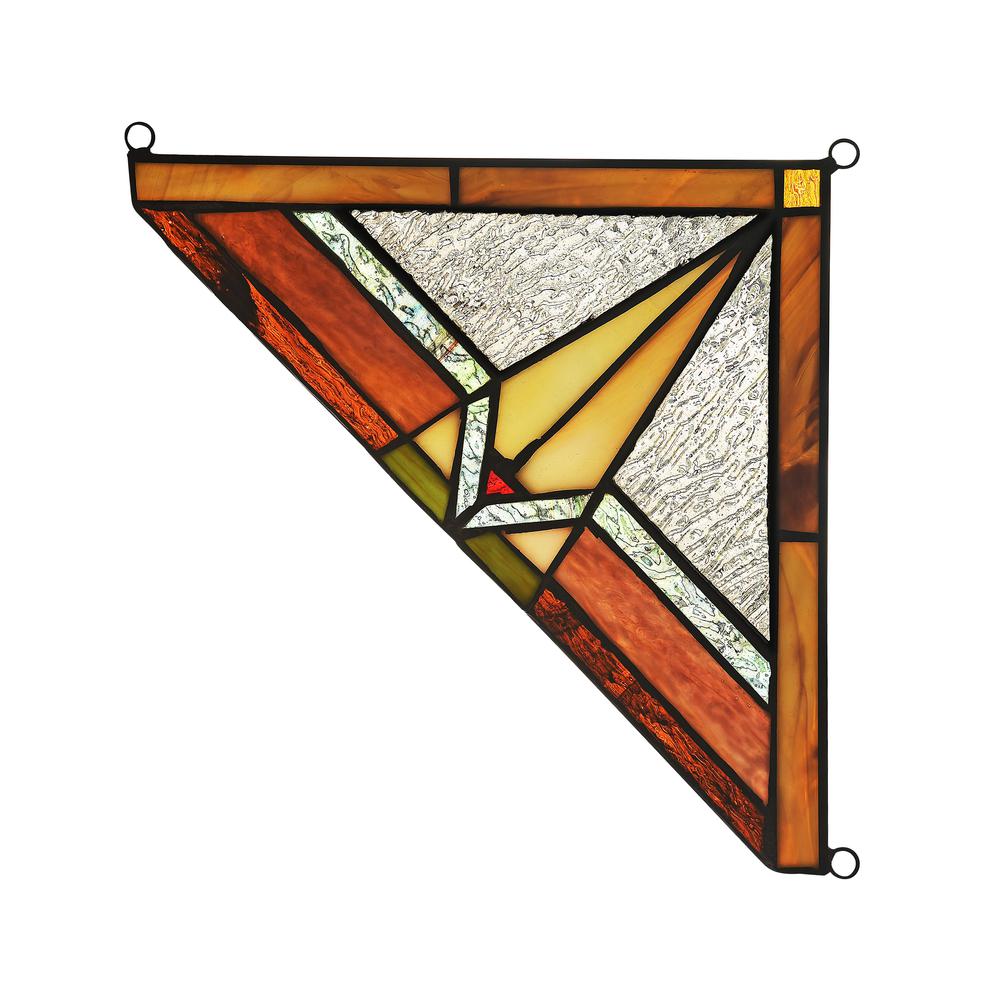 DESMUND Mission Tiffany-glass Window Panel 8" Wide. Picture 4