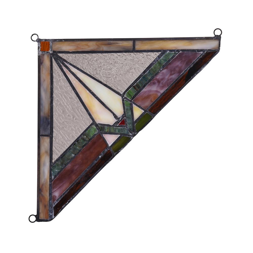 DESMUND Mission Tiffany-glass Window Panel 8" Wide. Picture 3