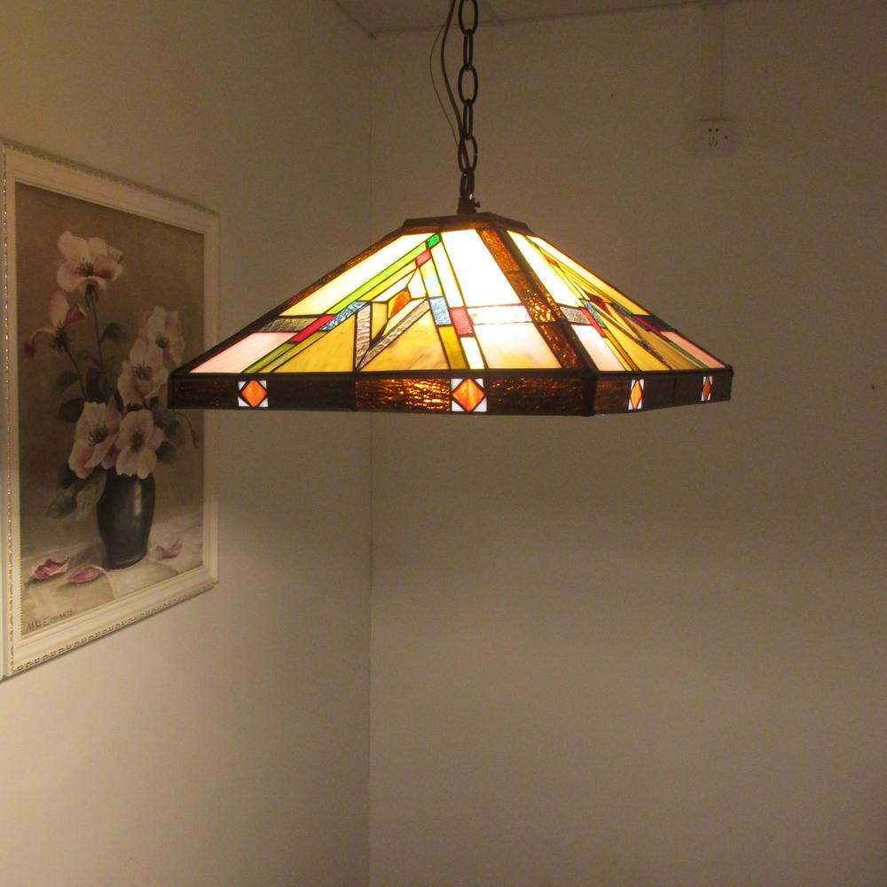 MANNIX Mission 2 Light Blackish Bronze Ceiling Pendant 16" Wide. Picture 2