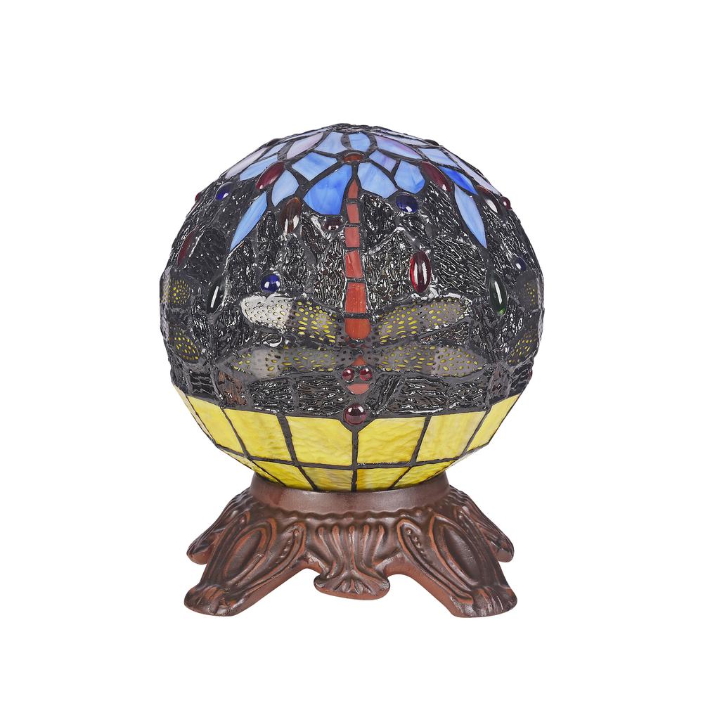DEMOISELLE Mosaic 1 Light Dark Bronze Accent Lamp 8" Wide. Picture 3