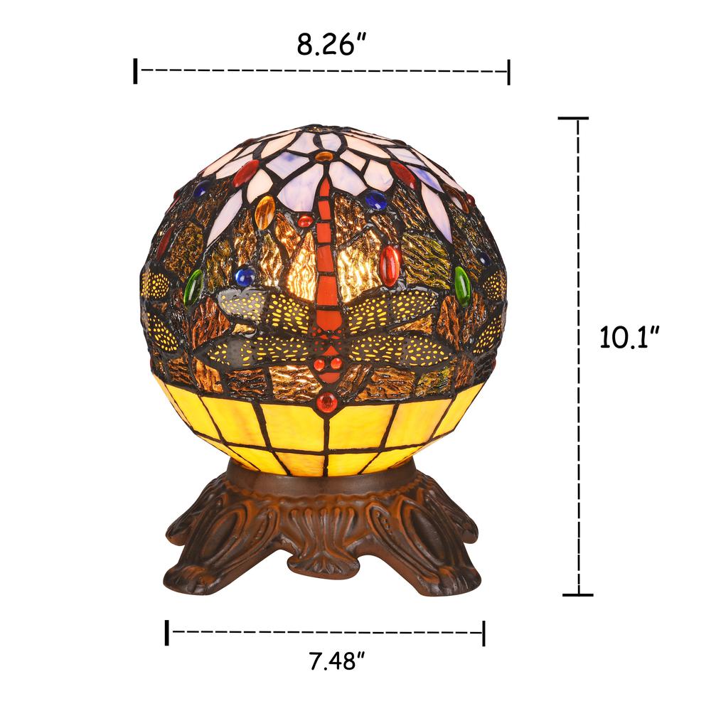 DEMOISELLE Mosaic 1 Light Dark Bronze Accent Lamp 8" Wide. Picture 1