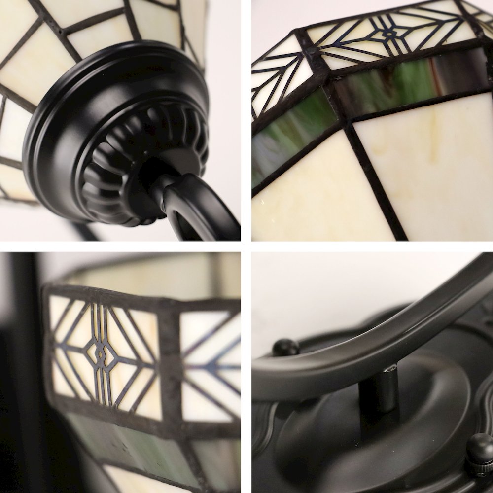 Belle Mission-Style 1- Light Blackish Bronze Finish Wall Sconce 7" Shade. Picture 3