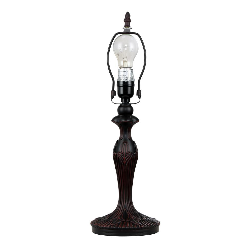 CHLOE Lighting SERENITY Tiffany-style Victorian Dark Bronze 1 Light Table Lamp 12" Shade. Picture 4