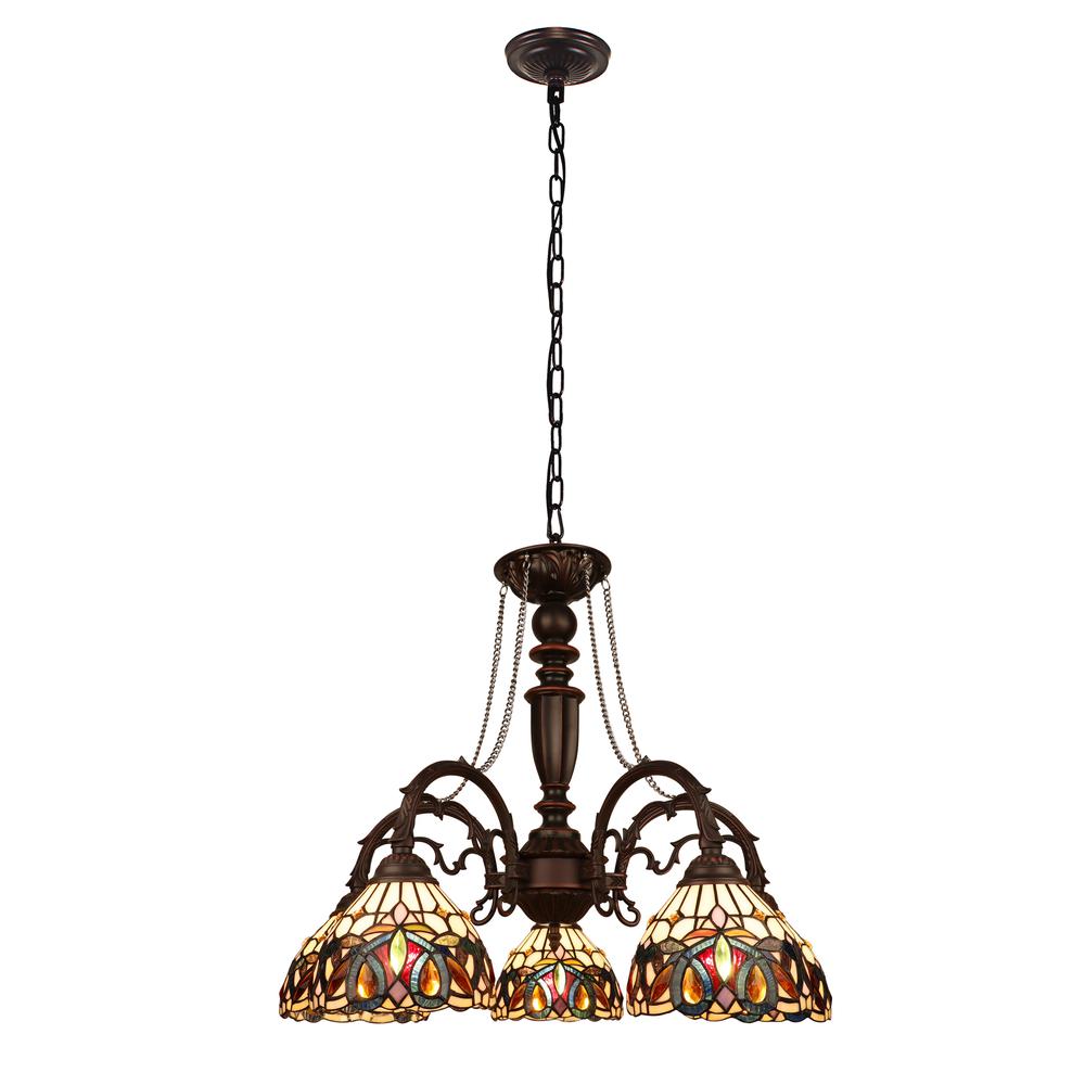 SERENITY Victorian-Style 5-Light Dark Bronze Finish Large Chandelier 27" Wide. Picture 1